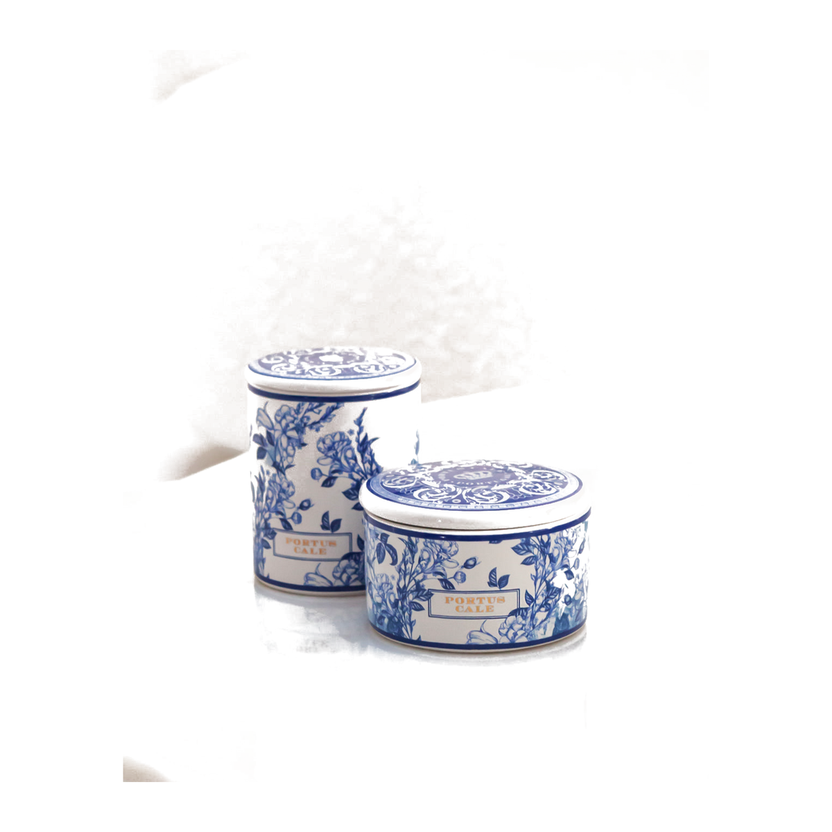 Portus Cale Gold & Blue Jewel Box Soap 150g with Scented Candle – official styled view