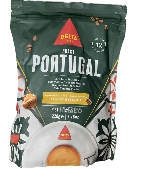 Delta Roast Portugal coffee package on a white background