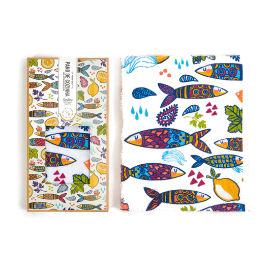 Castelbel Sardine Kitchen Cloth 50x50cm