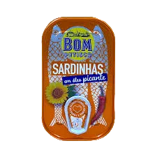 Bom Petisco Sardines in Spicy Vegetable Oil