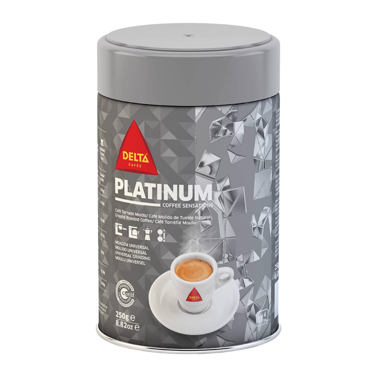 Delta Platinum ground coffee intensity 4 — product package