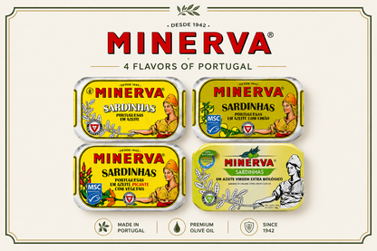 Minerva Portugali sardiinid oliiviõlis Degustatsioon (4 x 120g)