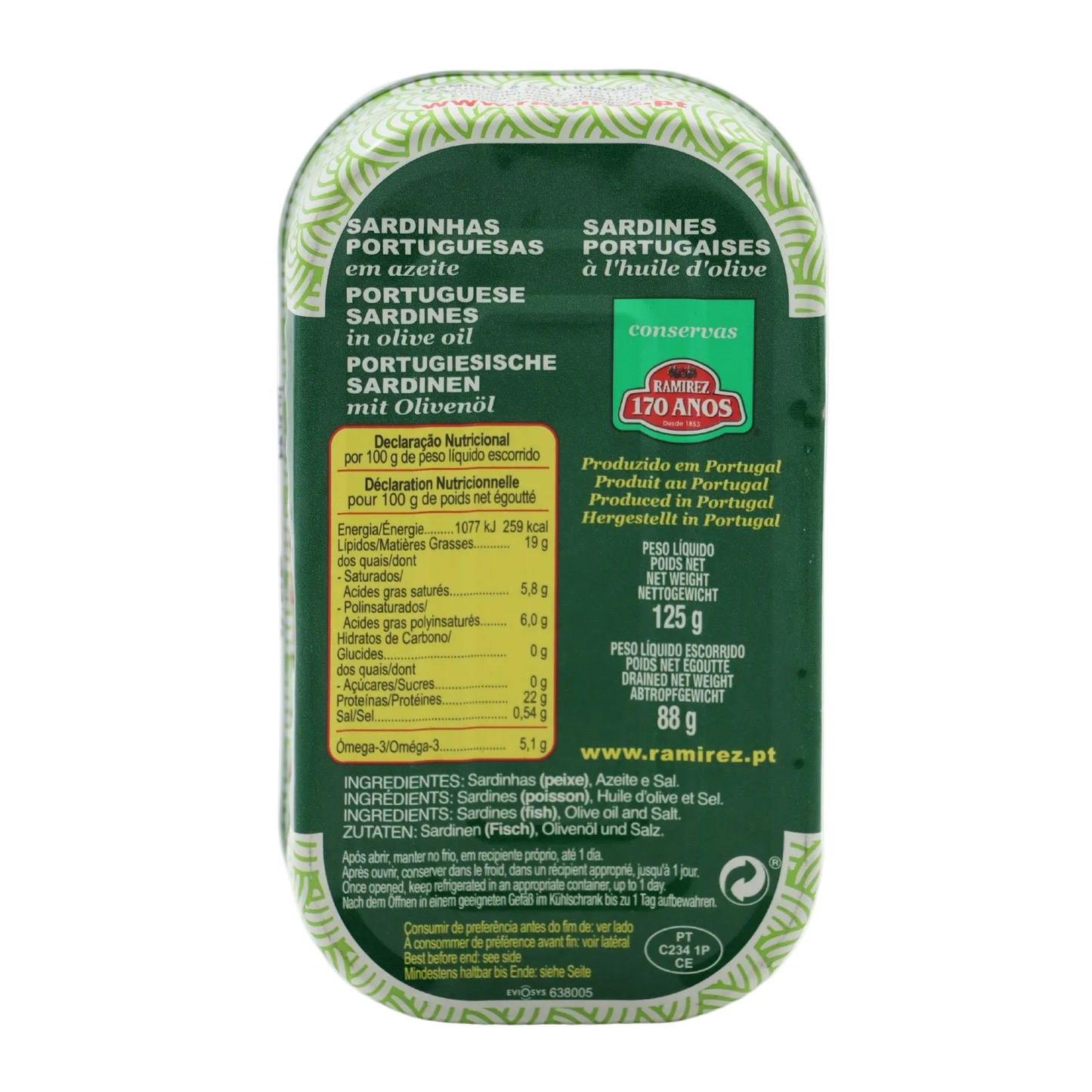 Ramirez Portugali sardiinid oliiviõlis